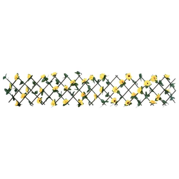 vidaXL espalierer med kunstig vedbend 5 stk. 180x20 cm udvidelig gul