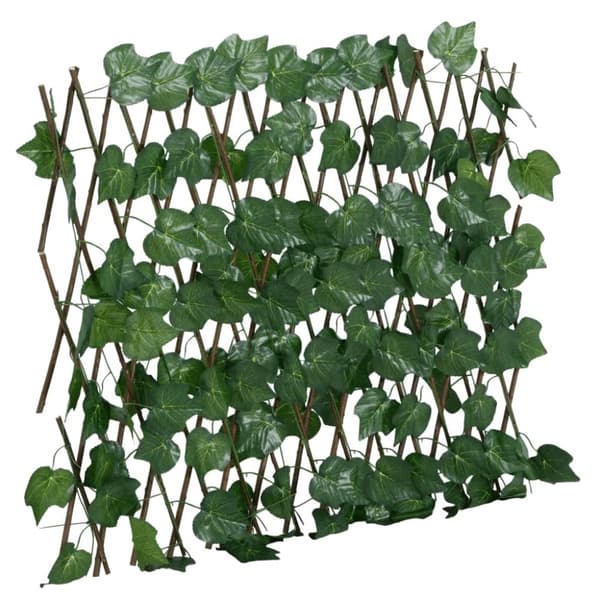 vidaXL Utvidbart espalier kunstige drueblader grønn 190x60 cm