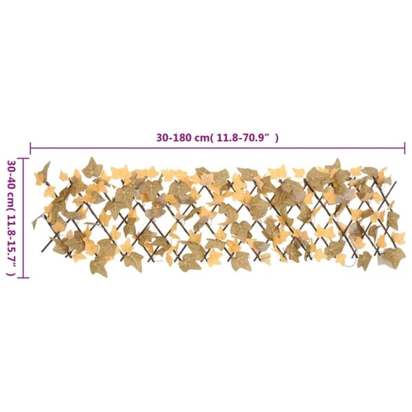 vidaXL Utvidbart espalier kunstige lønneblader oransje 180x30 cm