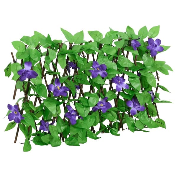 vidaXL espalier med kunstig vedbend 180x20 cm udvidelig grøn