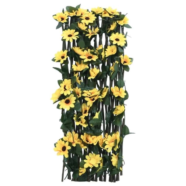 vidaXL espalier med kunstig vedbend 180x60 cm udvidelig gul