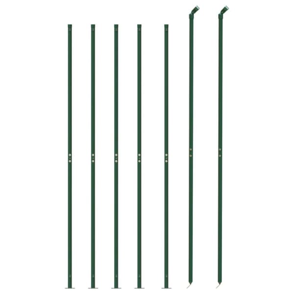 vidaXL trådhegn med flange 2,2x10 m grøn
