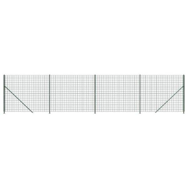 vidaXL trådhegn med flange 2,2x10 m grøn