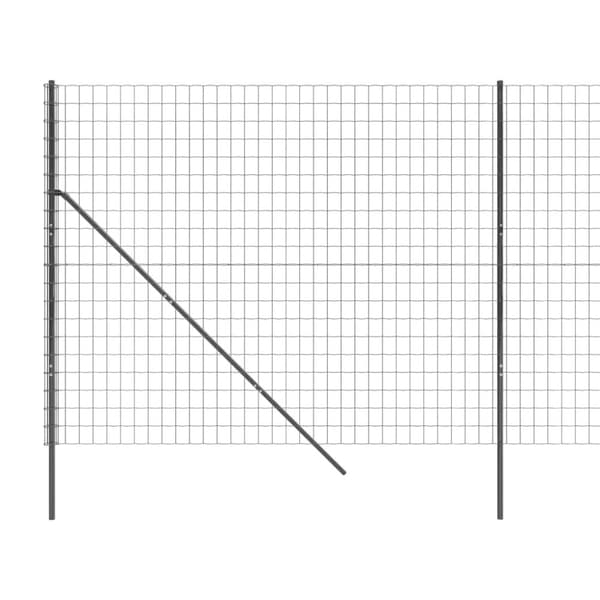 vidaXL trådhegn 2,2x10 m galvaniseret stål antracitgrå