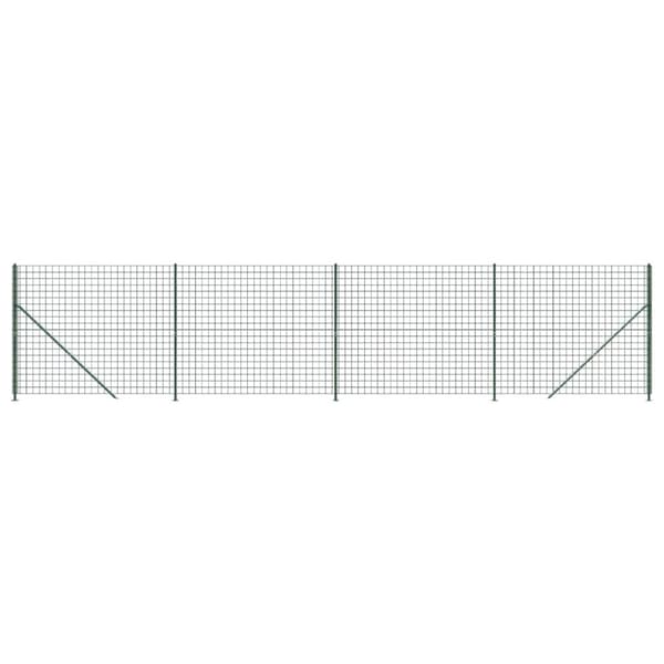 vidaXL trådhegn med flange 2x10 m grøn