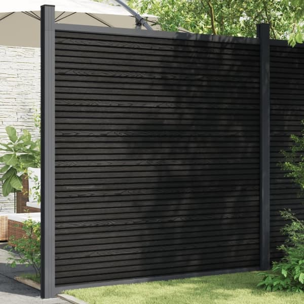 vidaXL Aitapaneeli WPC harmaa 180x186 cm