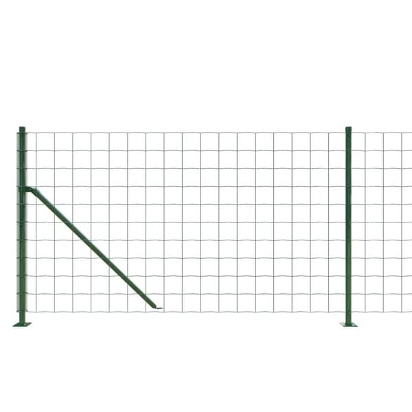 vidaXL Nettinggjerde med flens grønn 0,8x10 m