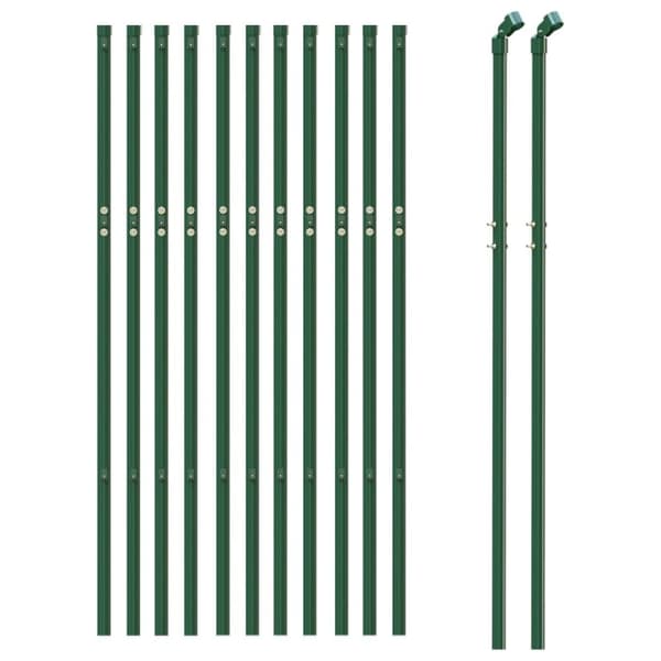 vidaXL trådhegn 0,8x25 m galvaniseret stål grøn