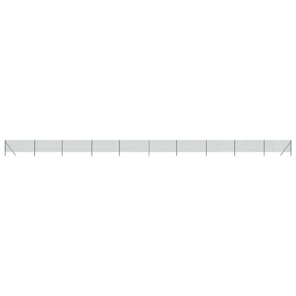 vidaXL trådhegn 0,8x25 m galvaniseret stål grøn