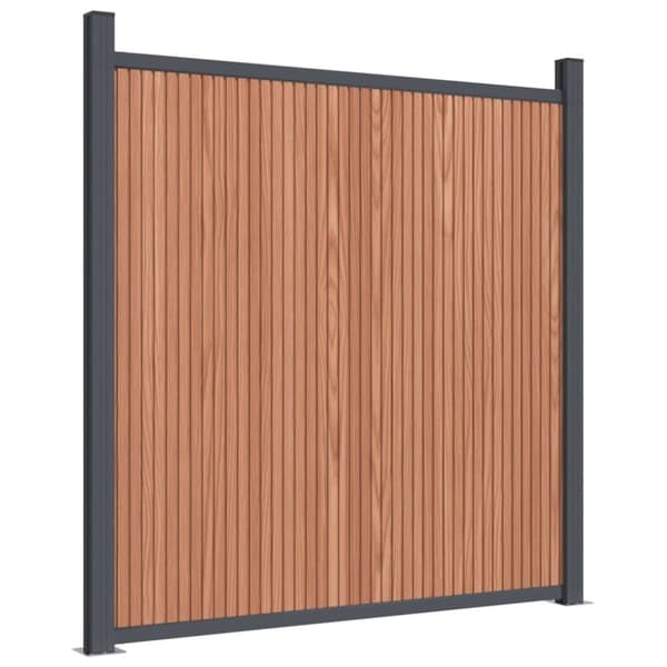 vidaXL Gjerdepanel WPC grå 180x186 cm