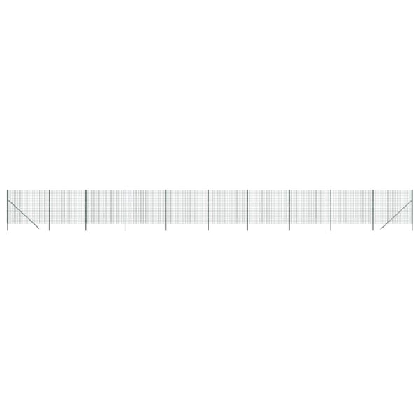 vidaXL trådhegn 1,4x25 m galvaniseret stål grøn