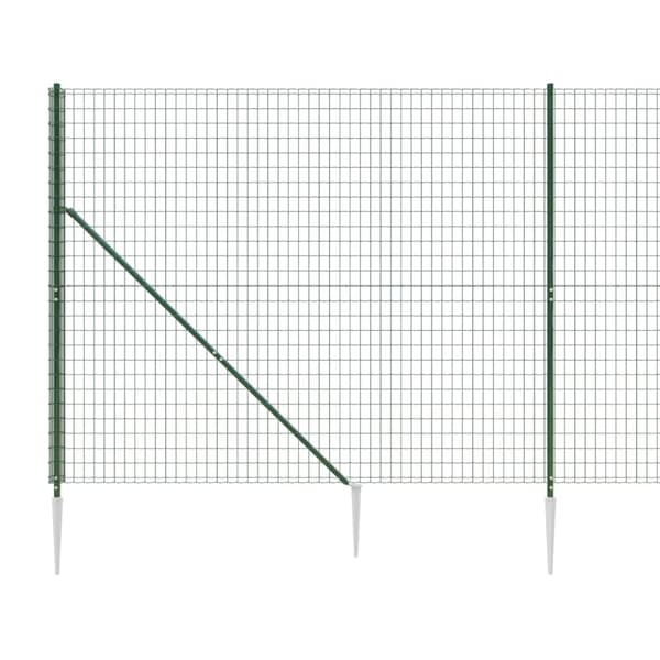vidaXL Verkkoaita maapiikeillä vihreä 2,2x10 m