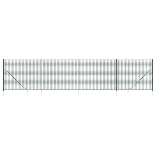 vidaXL trådhegn med jordspyd 2,2x10 m grøn