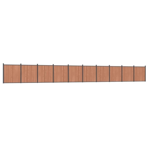 vidaXL hegnspanel 1737x186 cm WPC brun