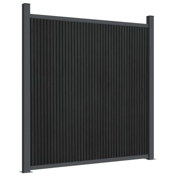 vidaXL Gjerdepanel grå 1564x186 cm WPC