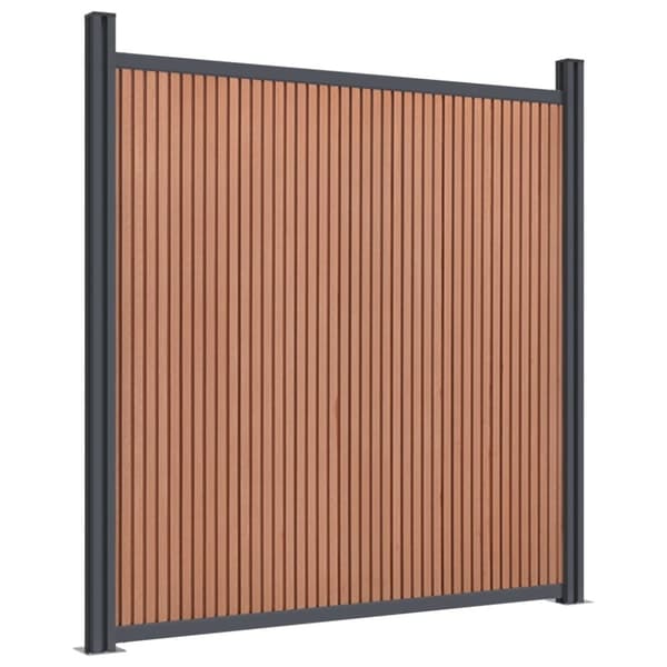 vidaXL Gjerdepanel brun 1564x186 cm WPC