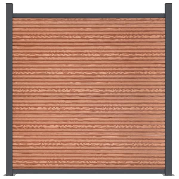 vidaXL Gjerdepanel brun 1564x186 cm WPC