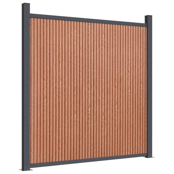 vidaXL Gjerdepanel brun 1564x186 cm WPC
