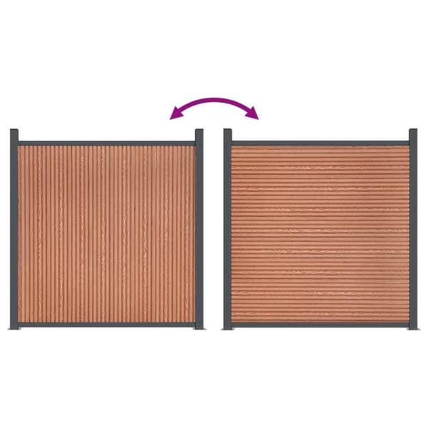 vidaXL Gjerdepanel brun 1564x186 cm WPC