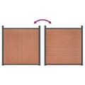 Miniatyrbilde 9 av 11: vidaXL Gjerdepanel brun 1564x186 cm WPC