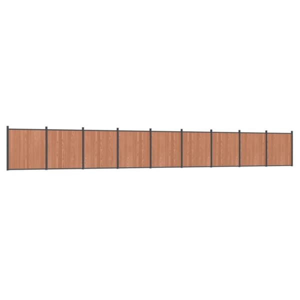 vidaXL Gjerdepanel brun 1564x186 cm WPC