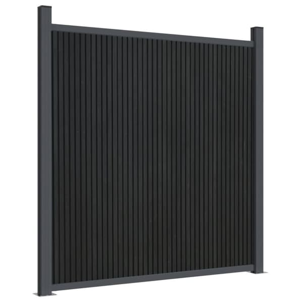 vidaXL Gjerdepanel grå 1737x186 cm WPC