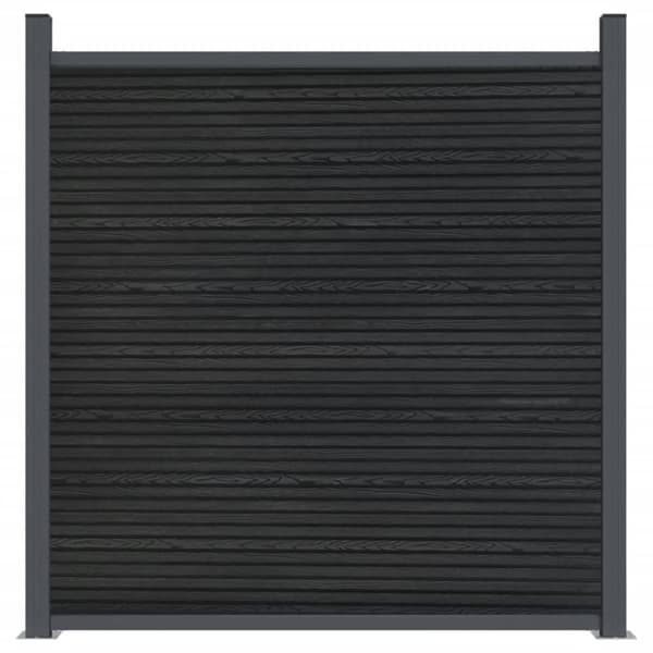 vidaXL Gjerdepanel grå 1737x186 cm WPC