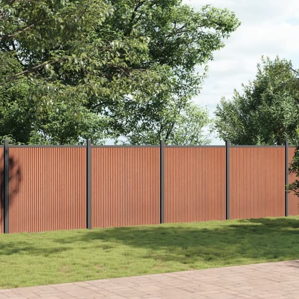 vidaXL Gjerdepanel brun 1045x186 cm WPC