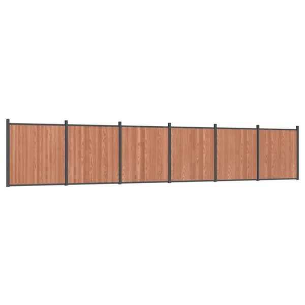 vidaXL Gjerdepanel brun 1045x186 cm WPC