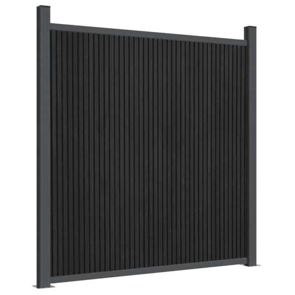 vidaXL Gjerdepanel grå 526x186 cm WPC