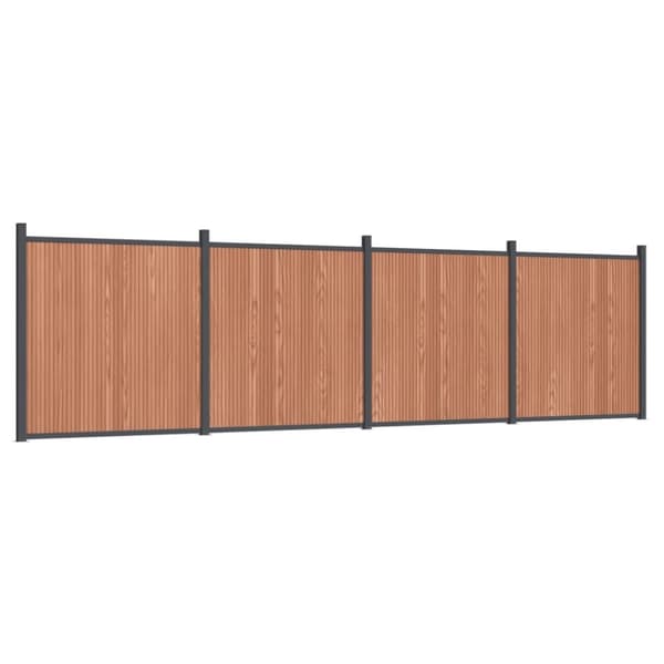 vidaXL hegnspanel 699x186cm WPC brun