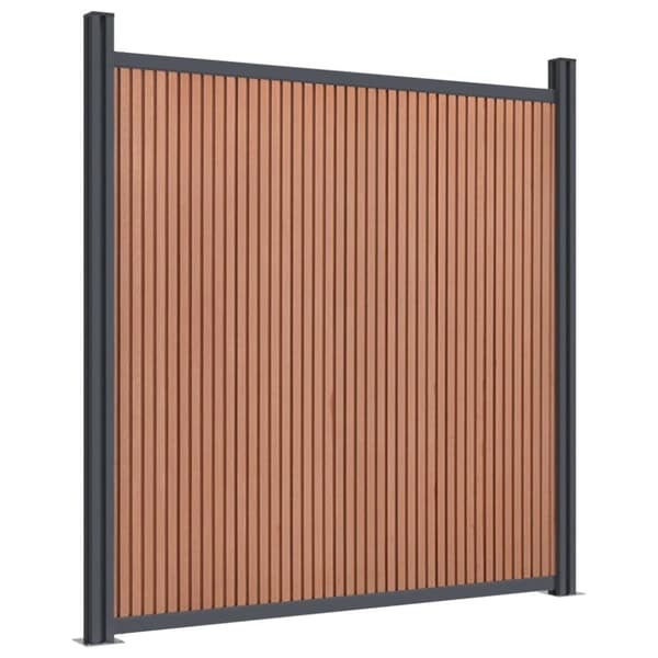 vidaXL Gjerdepanel brun 353x186 cm WPC