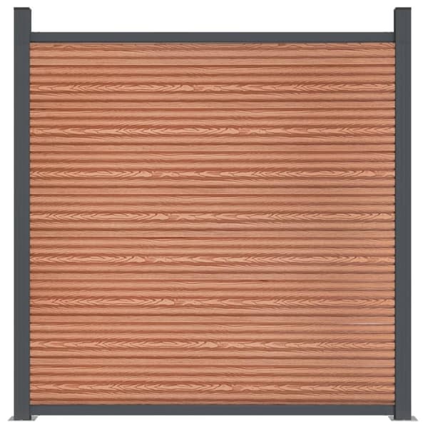 vidaXL Gjerdepanel brun 353x186 cm WPC