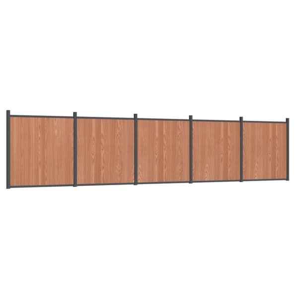vidaXL hegnspanel 872x186 cm WPC brun