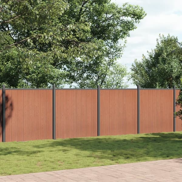 vidaXL hegnspanel 872x186 cm WPC brun
