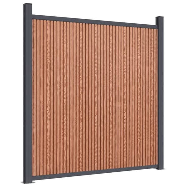 vidaXL hegnspanel 872x186 cm WPC brun