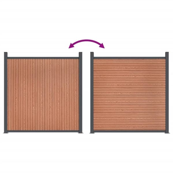 vidaXL hegnspanel 872x186 cm WPC brun