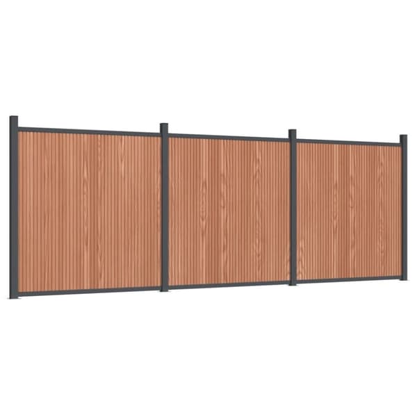 vidaXL Staketpanel brun 526x186 cm WPC