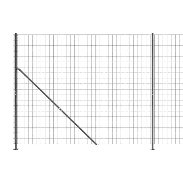vidaXL trådhegn med flange 2x10 m antracitgrå