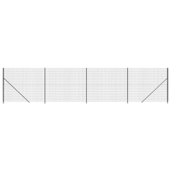 vidaXL trådhegn med flange 2x10 m antracitgrå