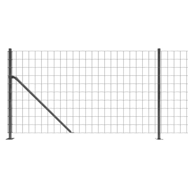 vidaXL trådhegn med flange 1x10 m antracitgrå