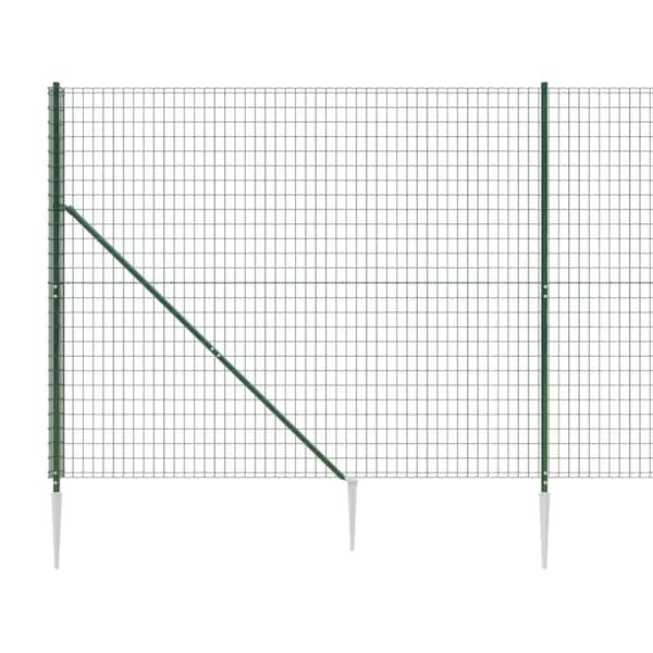 vidaXL trådhegn med jordspyd 1,4x10 m grøn