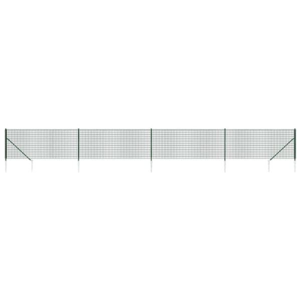 vidaXL Verkkoaita maapiikeillä vihreä 0,8x10 m