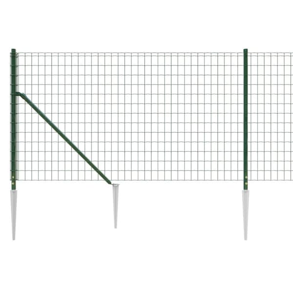 vidaXL trådhegn med jordspyd 1,1x25 m grøn