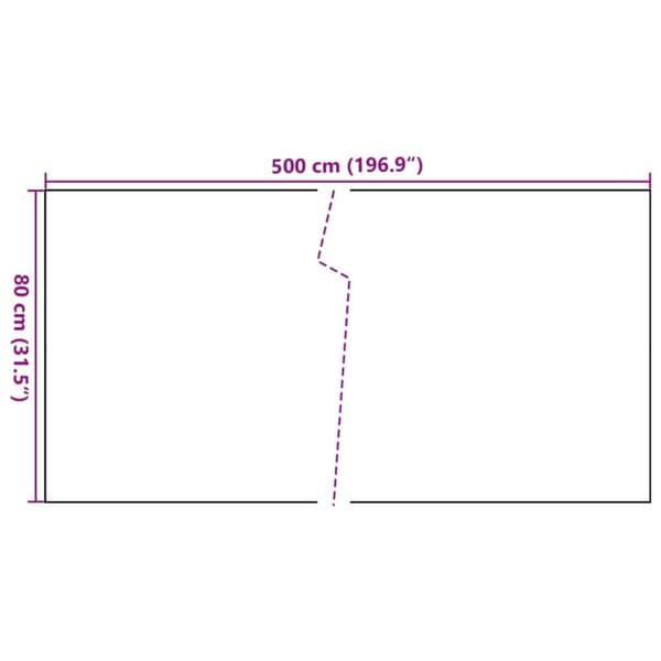 vidaXL altanafskærmning 500x80 cm polyrattan antracitgrå