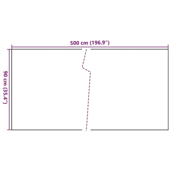 vidaXL Parvekesuoja ruskea ja musta 500x90 cm polyrottinki