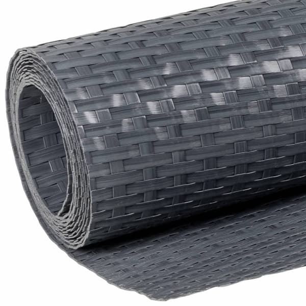 vidaXL altanafskærmning 400x100 cm polyrattan antracitgrå
