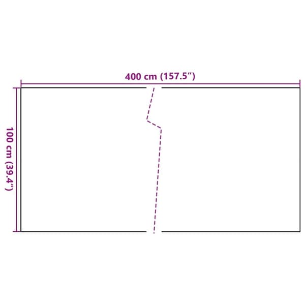 vidaXL altanafskærmning 400x100 cm polyrattan antracitgrå