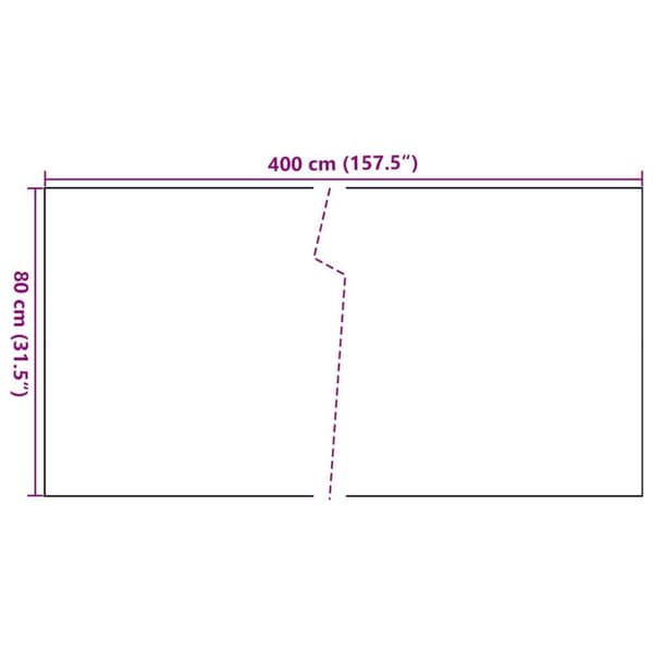 vidaXL altanafskærmning 400x80 cm polyrattan hvid