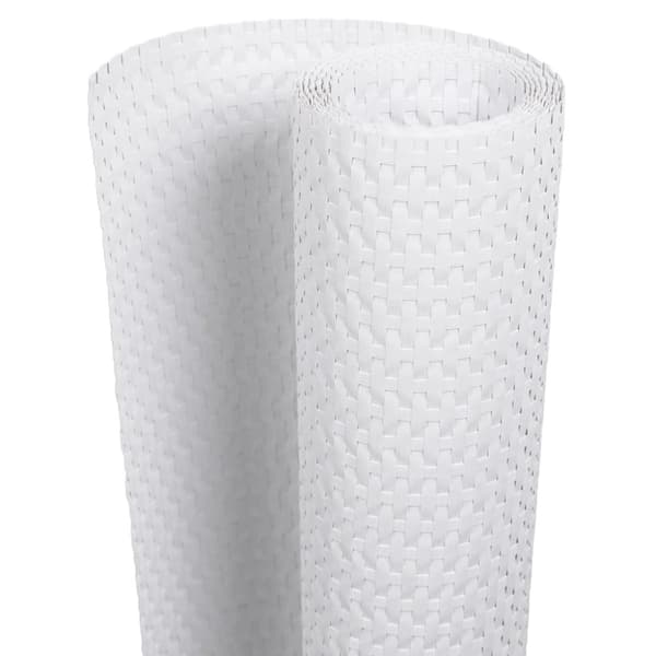 vidaXL altanafskærmning 400x80 cm polyrattan hvid